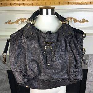 Halston Heritage Gray Large Brandy Satchel Purse